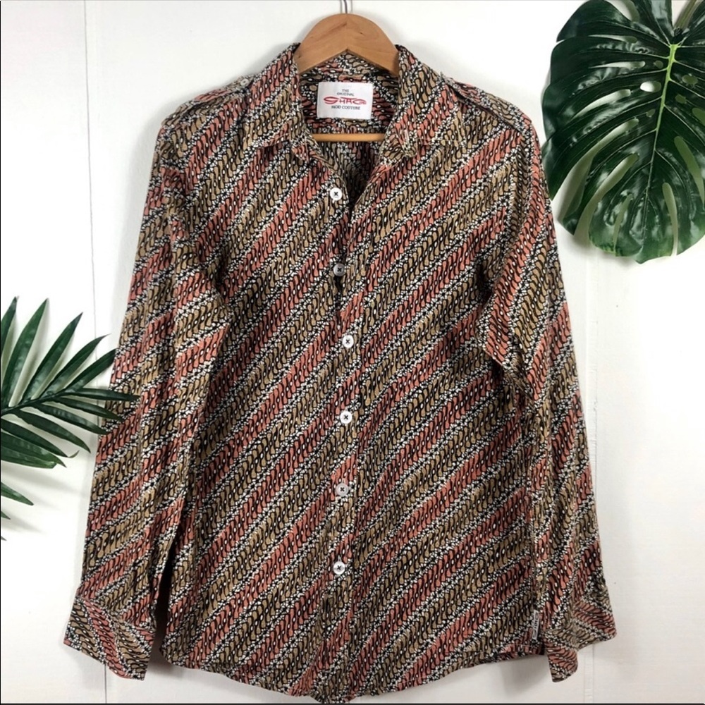 RARE SHAG Original Mod Couture Button Down Shirt Size Medium